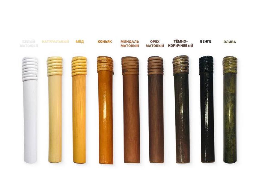 9 цветов ротанга: белый матовый, натуральный, мёд, коньяк, миндаль, орех, тёмно-коричневый, венге, олива